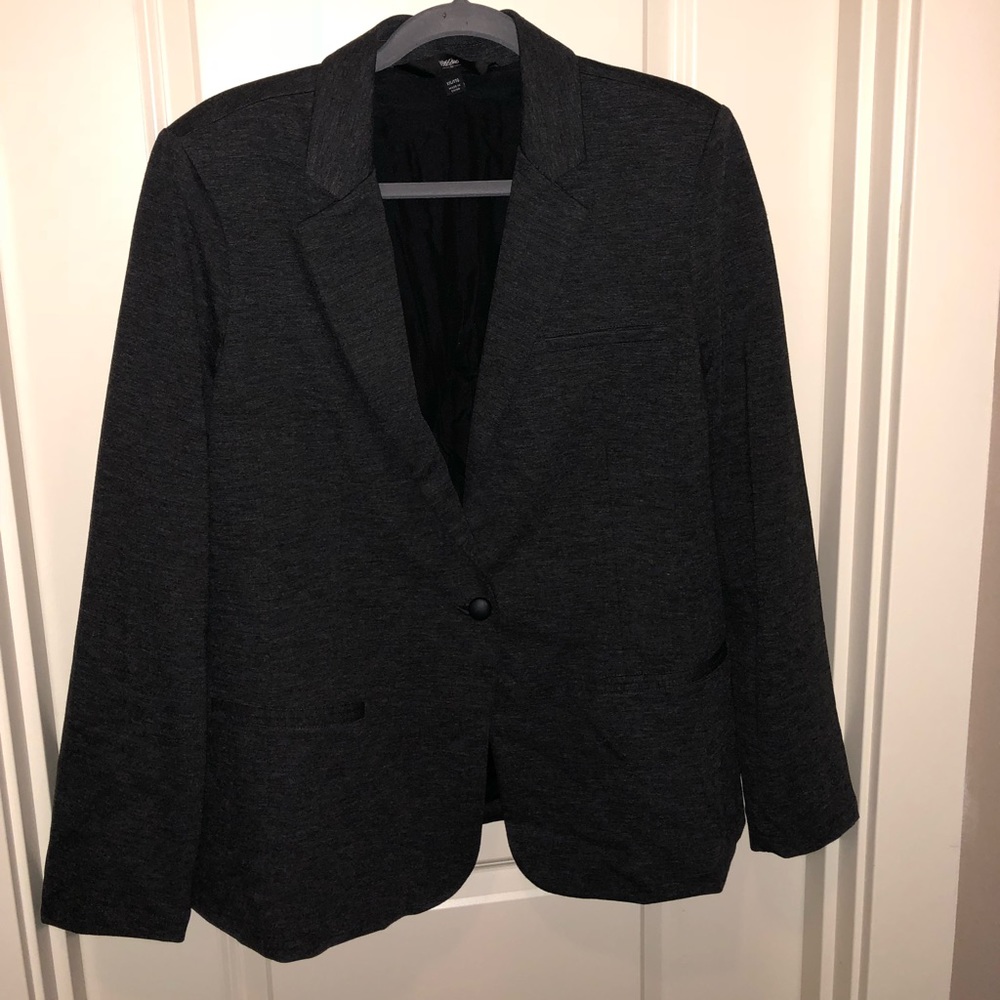 Ponte knit grey blazer